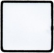 Square Blank Patch 2-1/2" x 2-1/2" White Patch w/Black - AllStitch ...