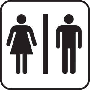 Unisex restroom clipart
