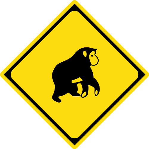 File:Japan road sign 214-2 Monkey.svg