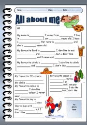All about me clipart free