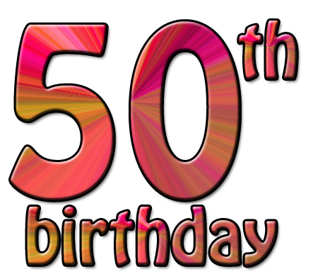 Turning 50 clipart