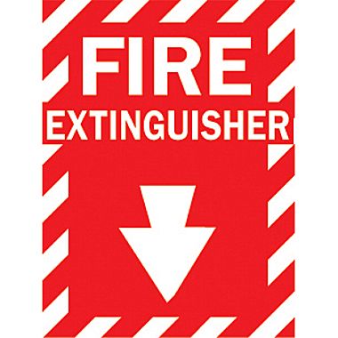 BradyÂ® 86091 Fire Extinguisher Sign | StaplesÂ®