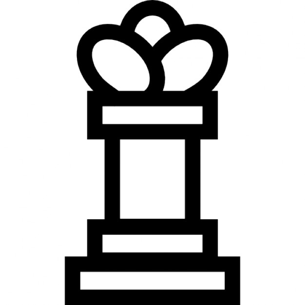 Queen chess outline shape Icons | Free Download