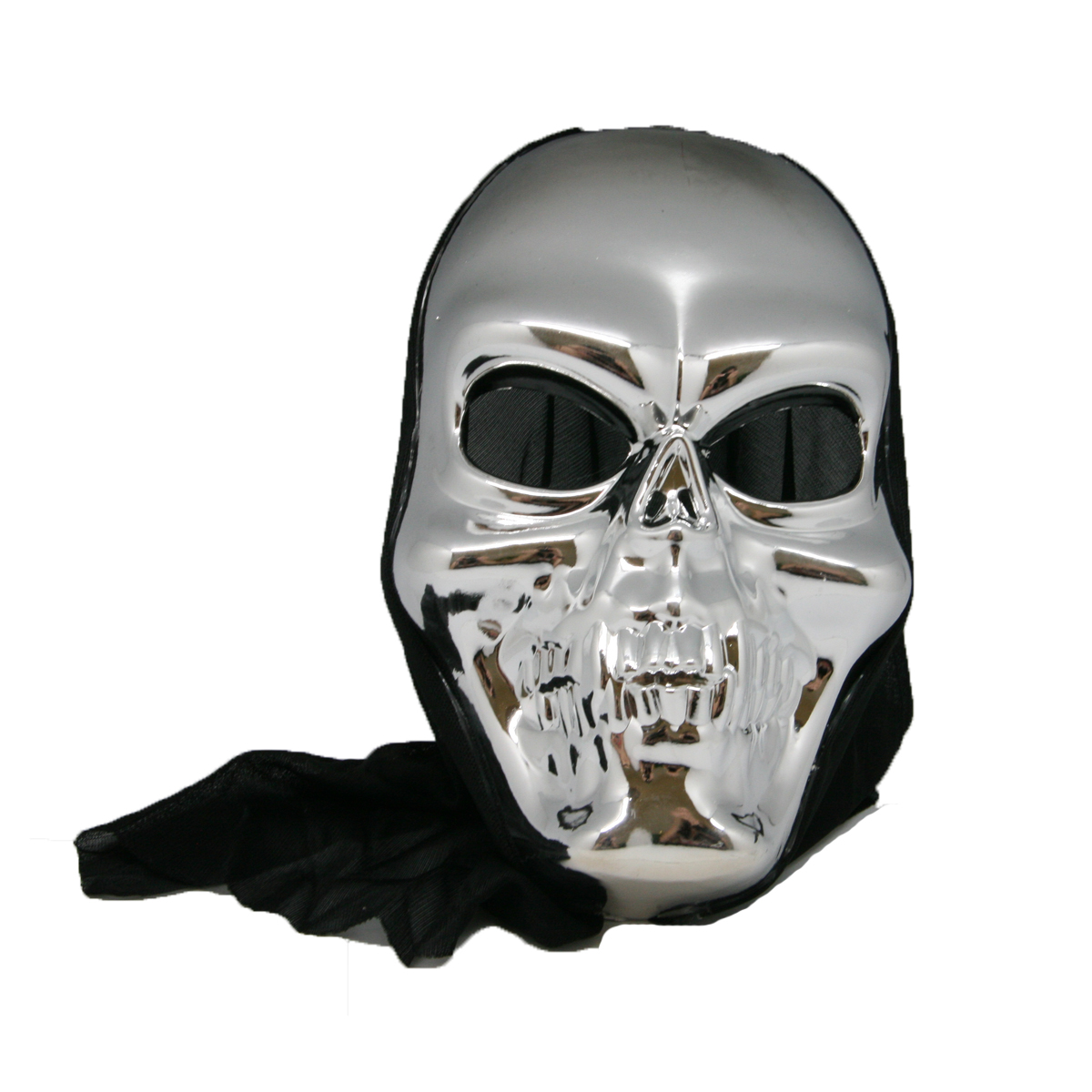 Shiny Skull Mask Silver | Party Mama Shop