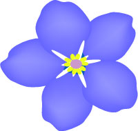 Grandparents Day Clip Art: Forget Me Not Flowers