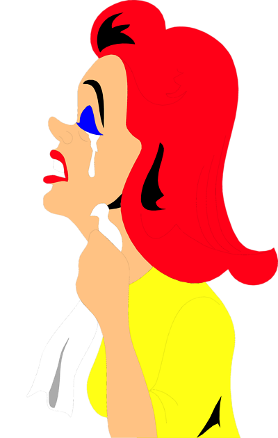 Clipart crying girl transparent