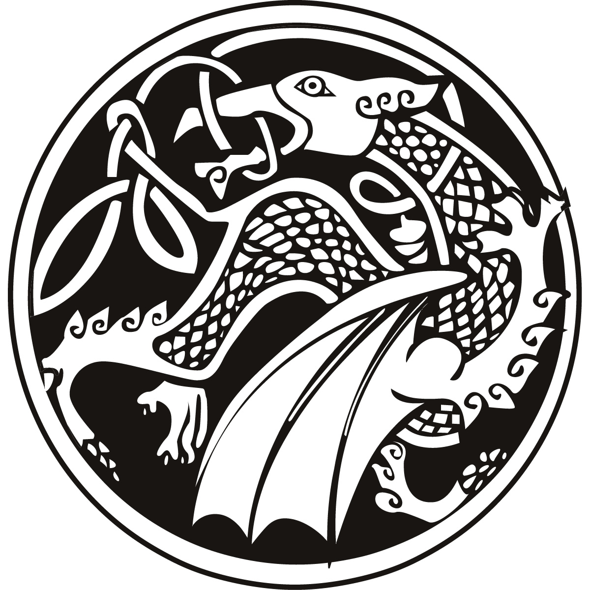 traditional celtic dragon