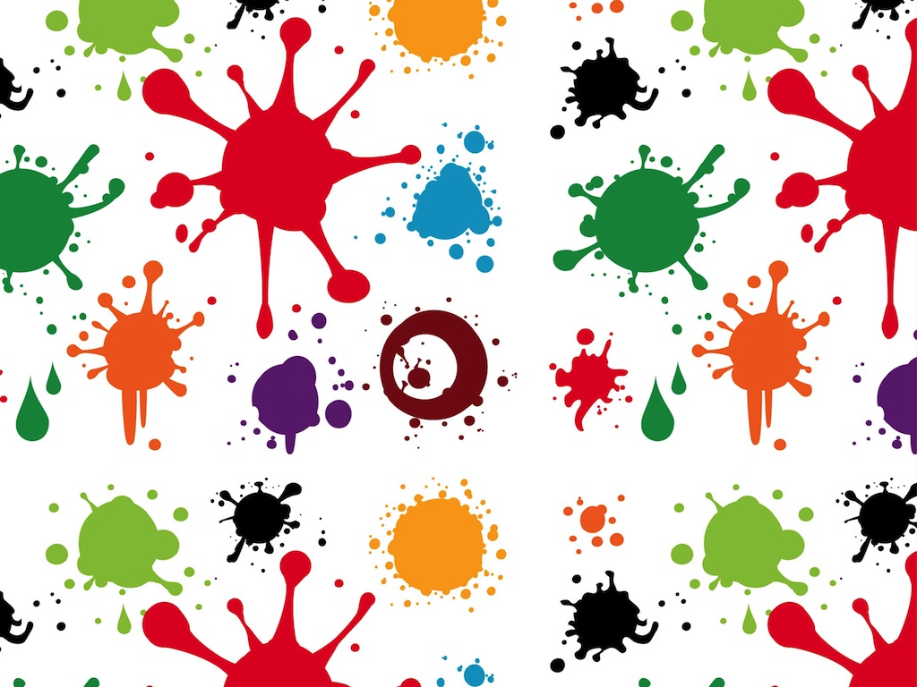 Colorful paint blobs Wallpaper | Wide Wallpaper Collections