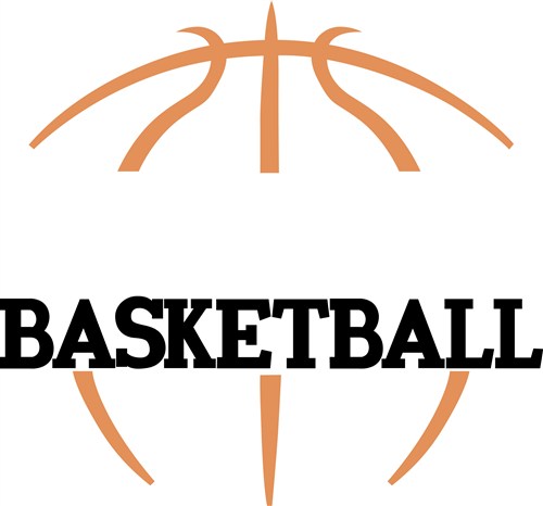 Outline of basketball clipart