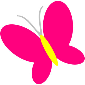 Pink Butterfly clip art - Polyvore