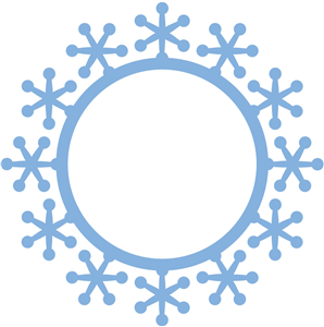 Silhouette Online Store - View Design #34350: simple snowflake wreath