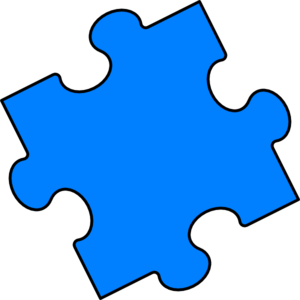 Blue Puzzle Piece Clip Art - vector clip art online ...