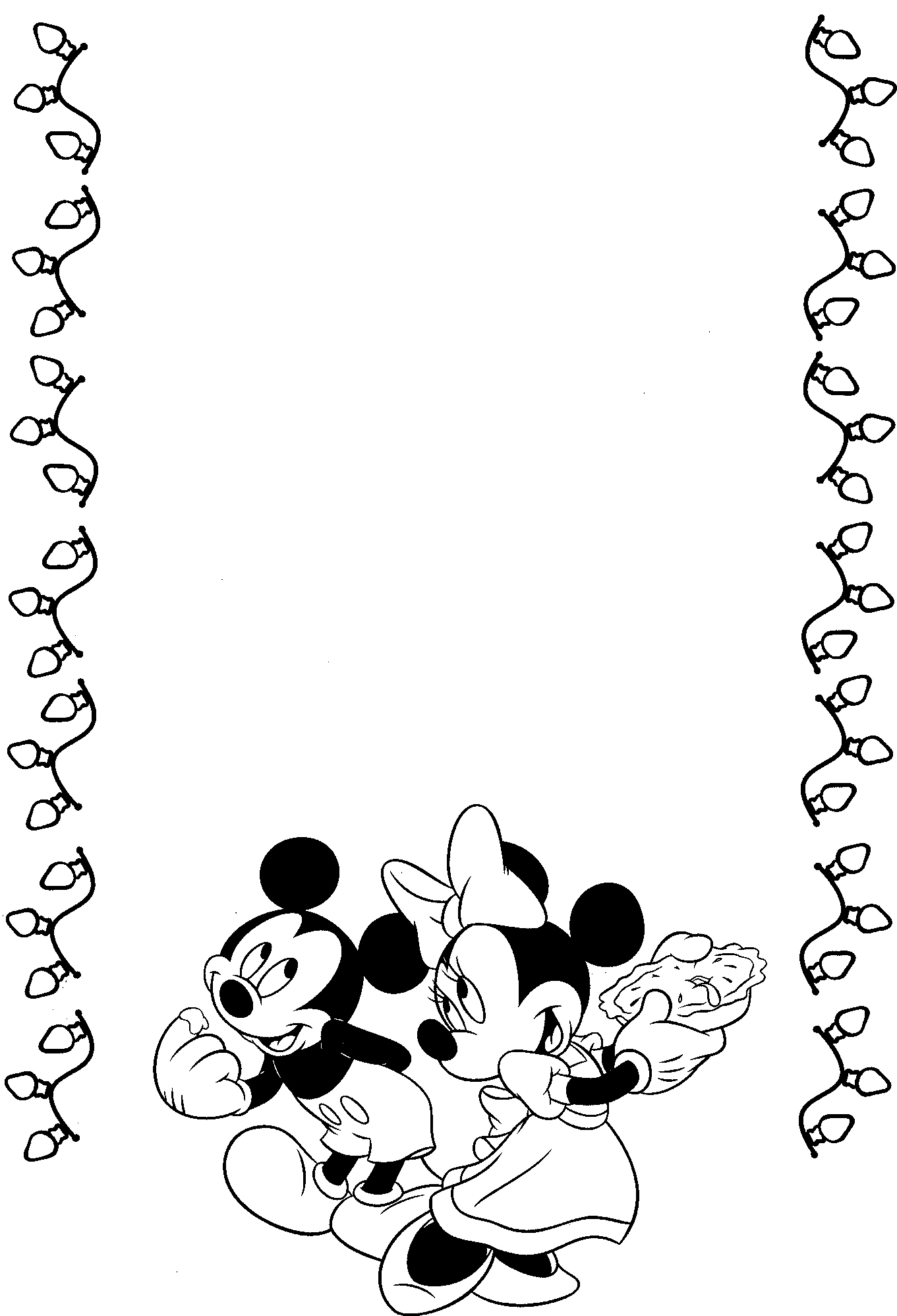 Printable Disney Christmas Stationery featuring Mickey and Minnie ...