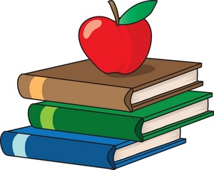 school_books_and_a_red_apple_ ...