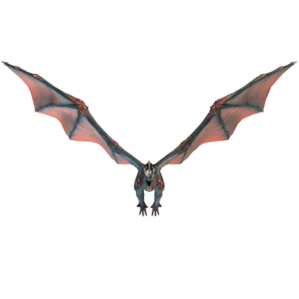 realistic volcano dragon pose 3d model
