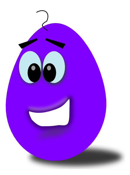 Purple Comic Egg Clip Art - vector clip art online ...