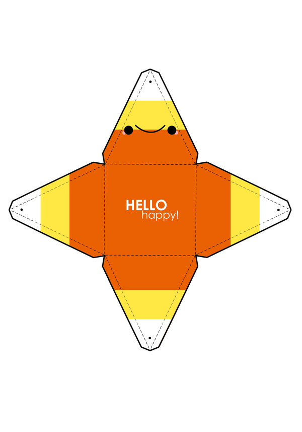 Candy Corn Box Template