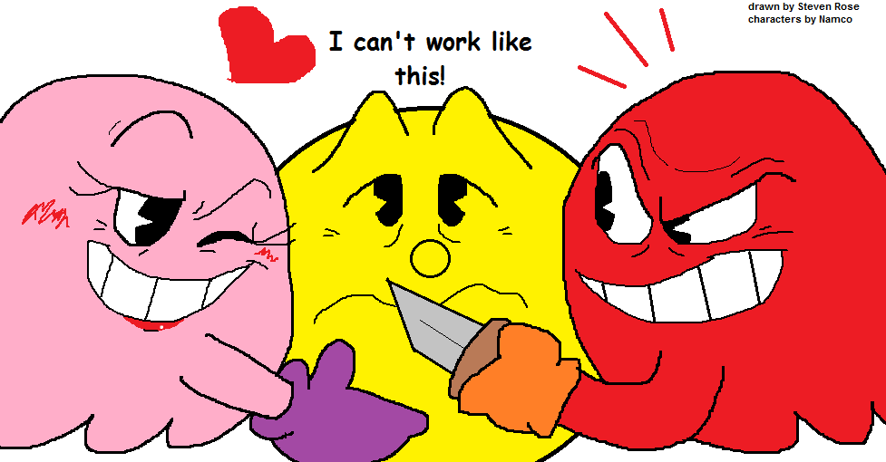 pac man pinky ghost color