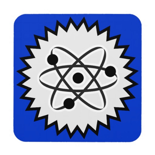 ATOM SCIENCE NUCLEAR LIFE CELL GRAPHICS LOGO ICON DRINK COASTER ...