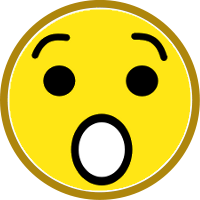 Surprised smiley clipart