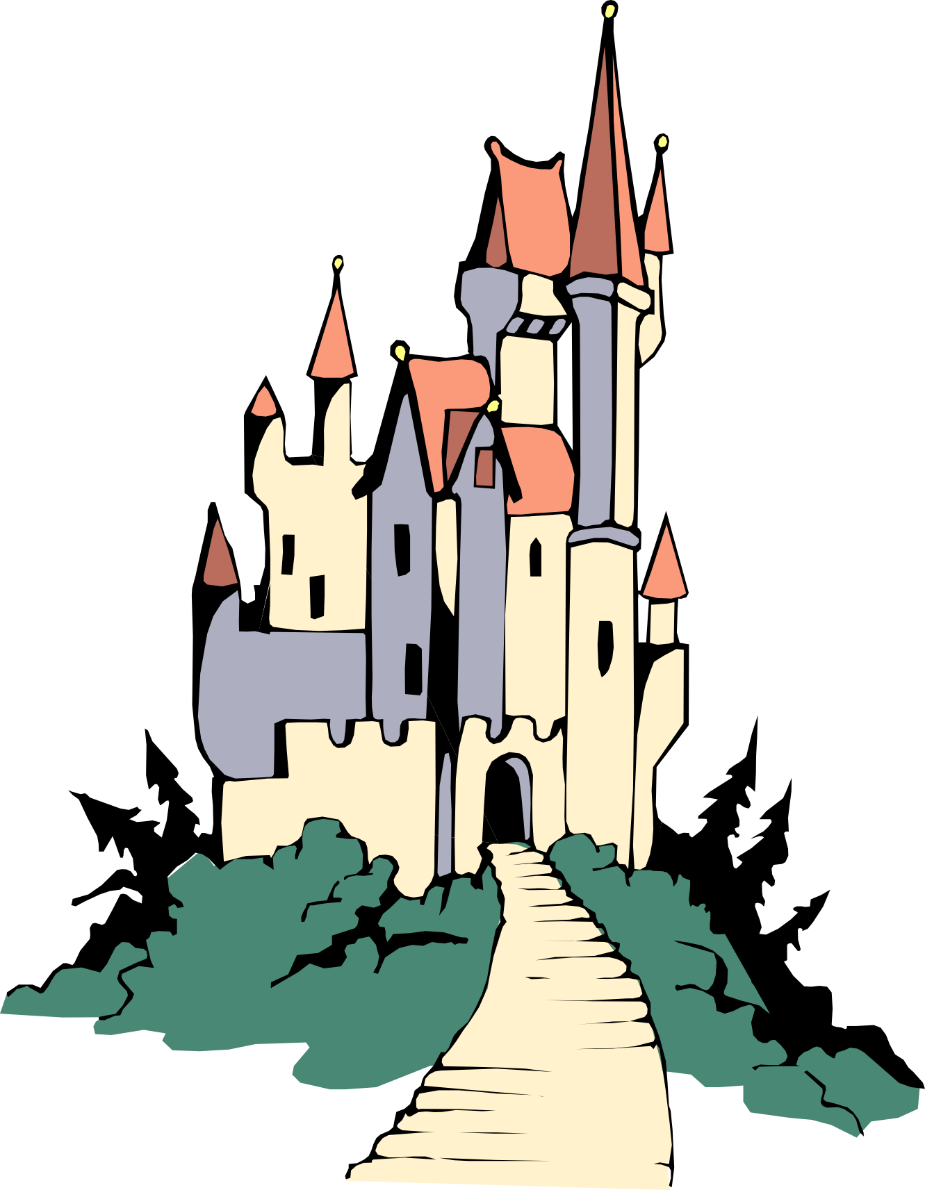 Free clip art castles medieval castle clip art for family coat 2 ...