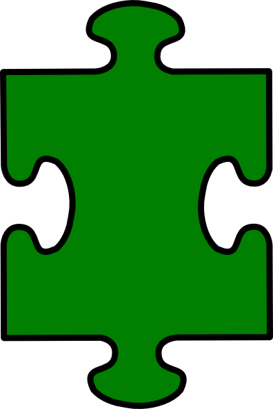 Puzzle Piece Green Clip Art - vector clip art online ...