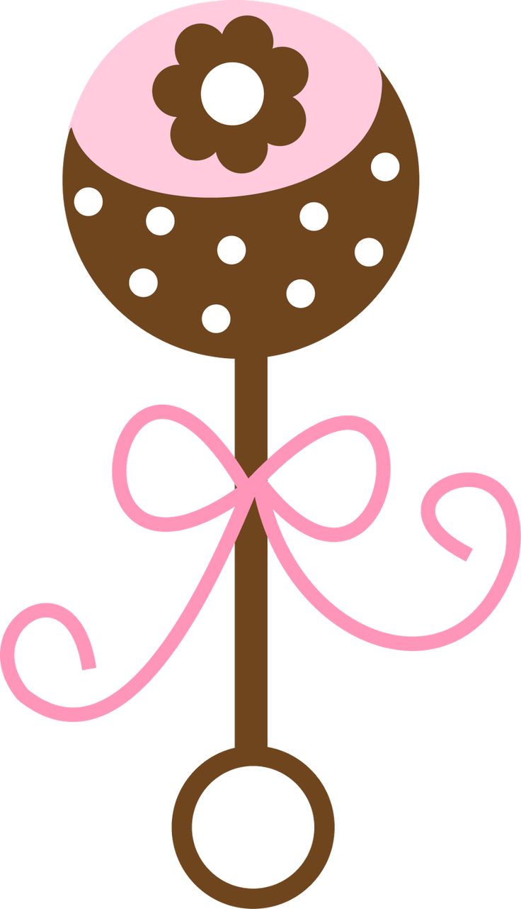 Pink baby rattle clipart