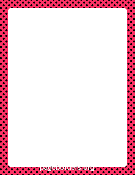Pink and Black Polka Dot Border: Clip Art, Page Border, and Vector ...