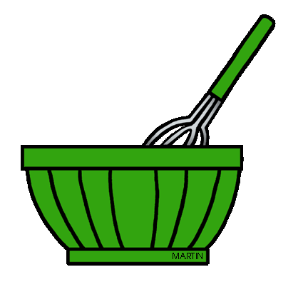 Mixing bowl spoon clipart