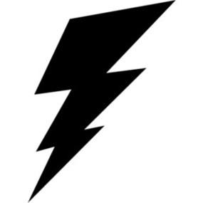 Lightning Bolt Black And White Clipart - Free to use Clip Art Resource