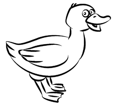 Duck Line Drawing Clipart - Free to use Clip Art Resource