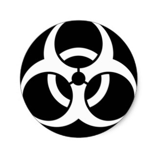 Black And White Biohazard Stickers | Zazzle