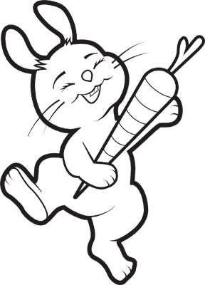 Easter Bunny Black And White Clipart - ClipArt Best