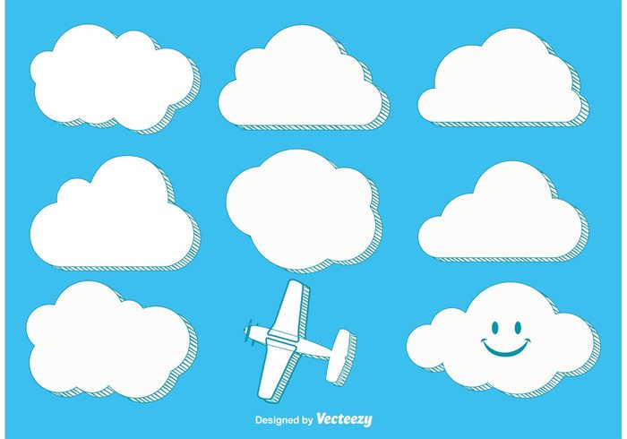 Trendy Stylish Vector Clouds - Download Free Vector Art, Stock ...