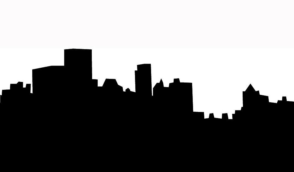 City clipart black and white png