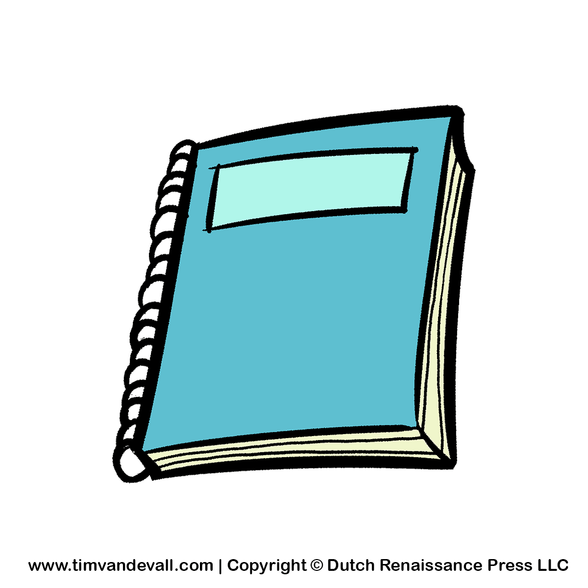 notebook and pencil clip art