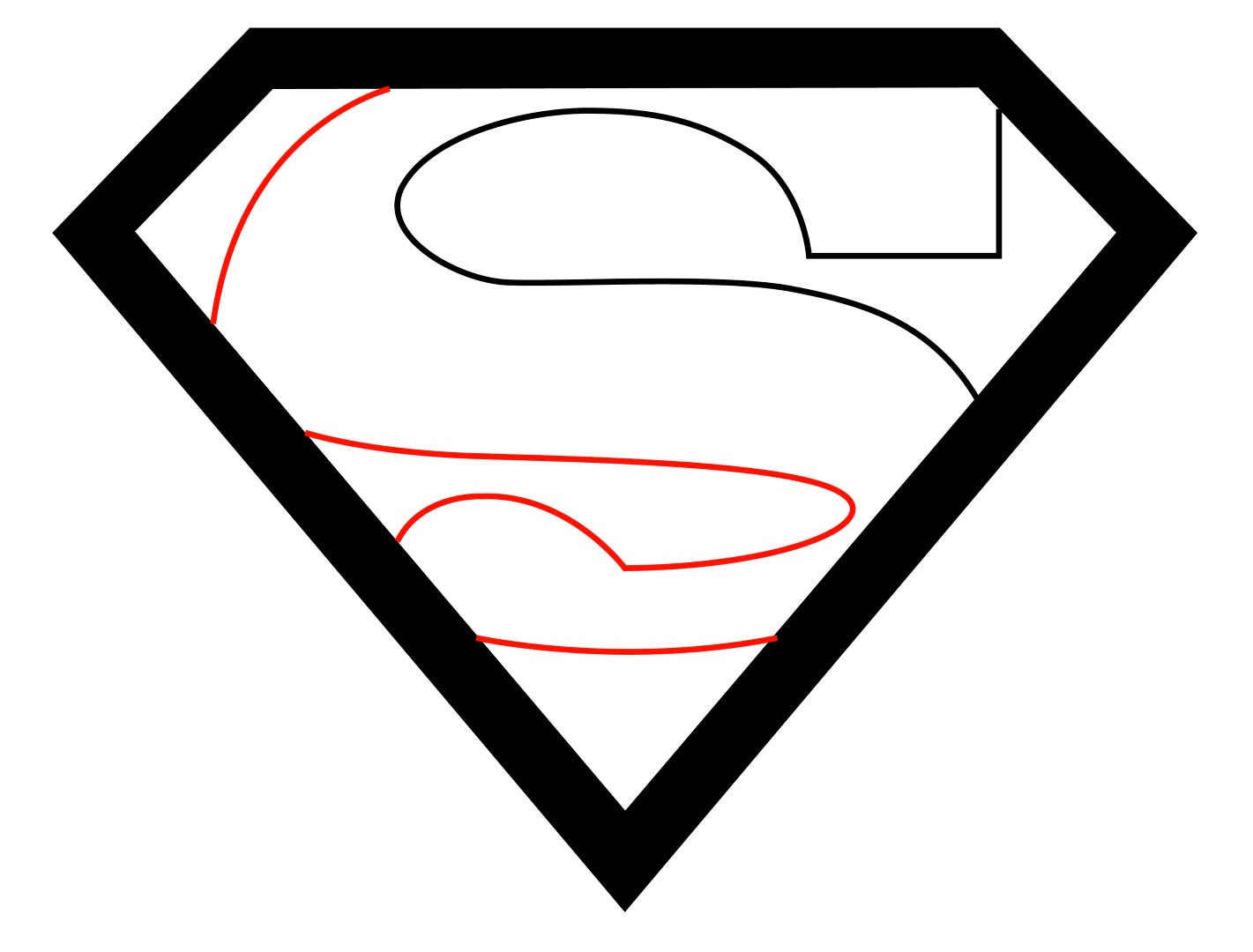 How To Draw The Superman Logo - Draw Central