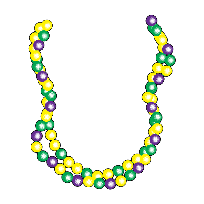 Mardi gras beads clip art
