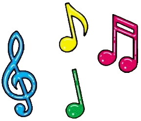 Animated music notes clipart