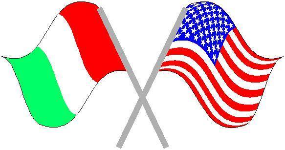 Usa and italian flag free clipart