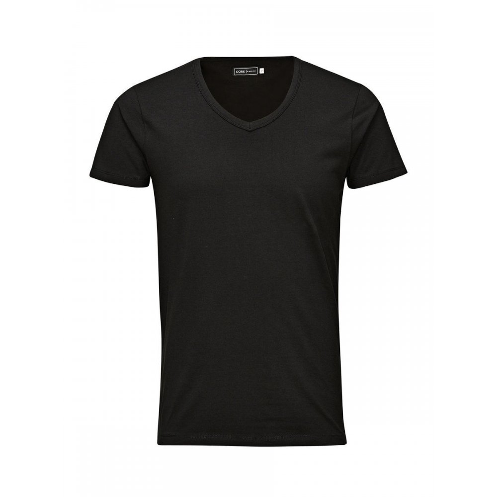 Jack &amp; Jones V Neck Quality Plain T-Shirts Black Grey White ...