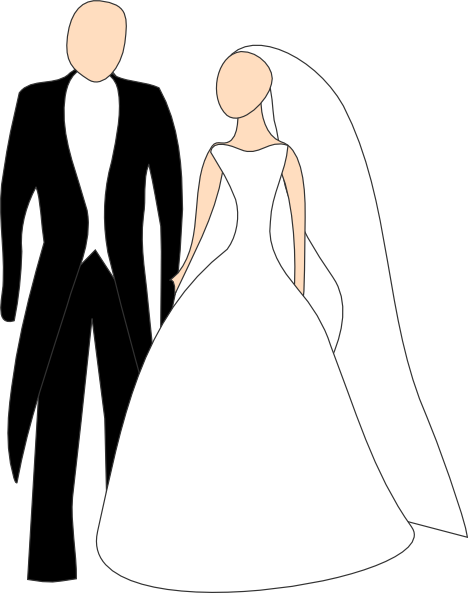 Bride and groom clipart png