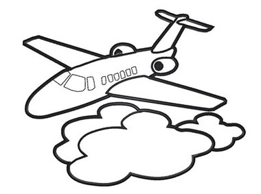 Airplane Outline Clipart - Free to use Clip Art Resource