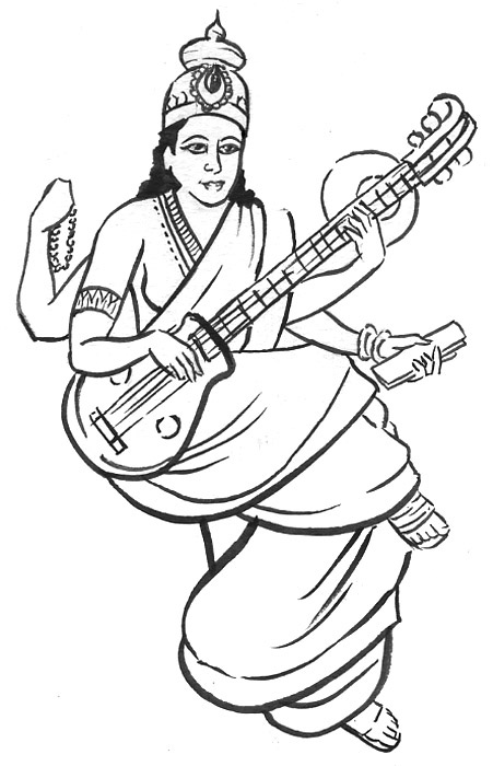 Featured image of post Maa Saraswati Drawing Easy Easy guide how to draw from artistro