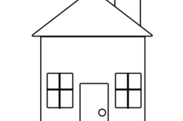 simple house front clipart