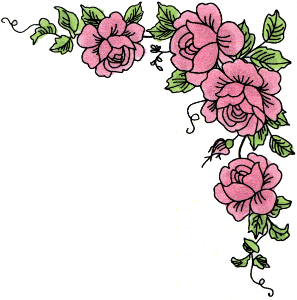 clip art pink roses borders - photo #21