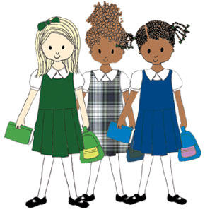 Girl School Uniform Clipart