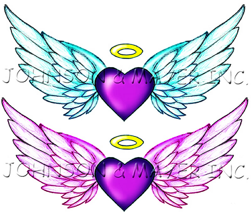 Heart With Wings And Halo - ClipArt Best