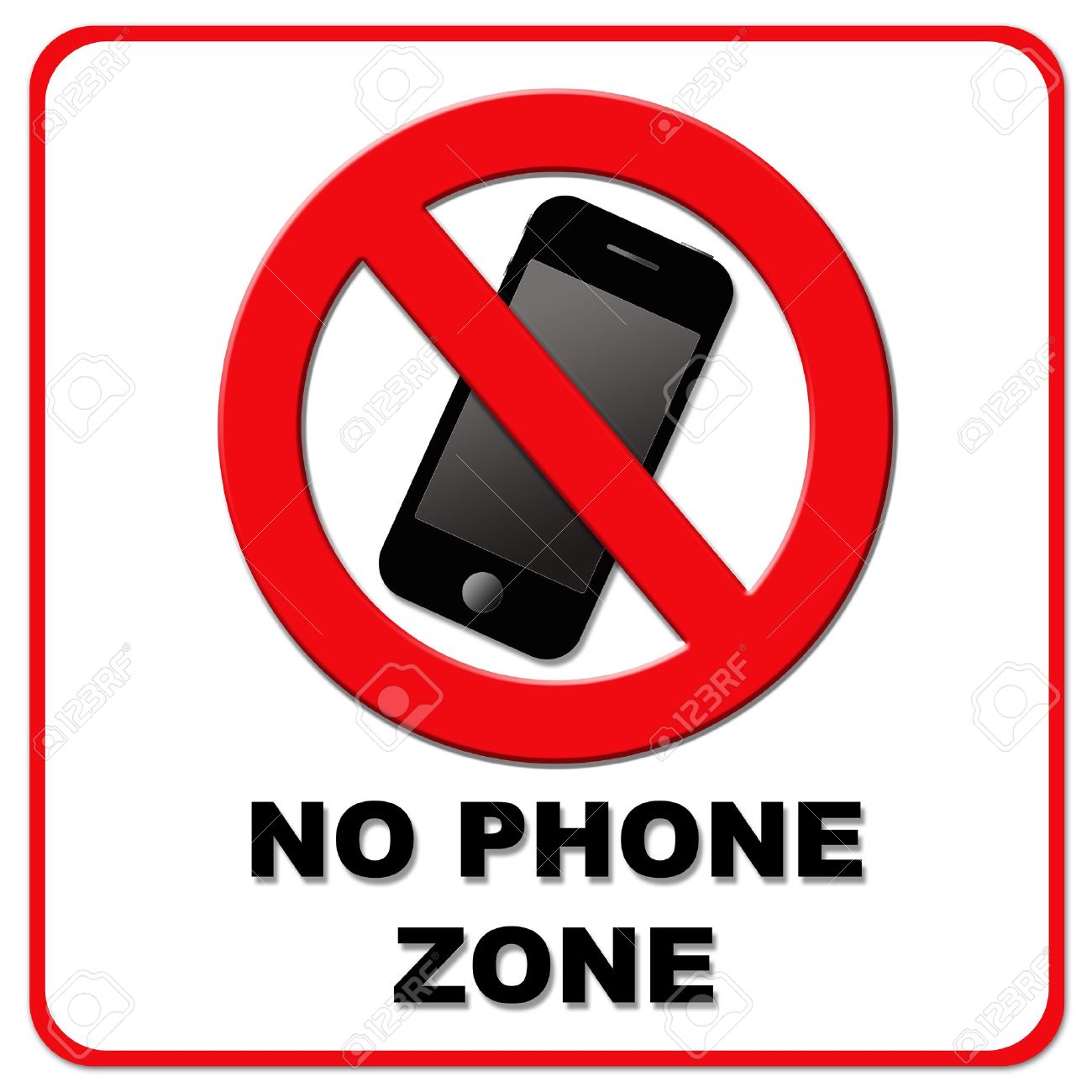 No cell phones clipart