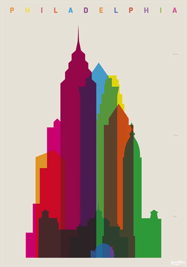 Afternoon Obsession: Shapes of the Philadelphia Skyline
